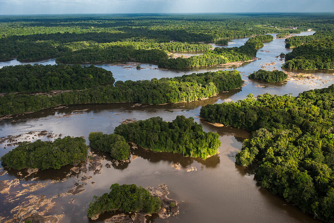Essequibo River Guyana, Südamerika, Längster Fluss in Guyana