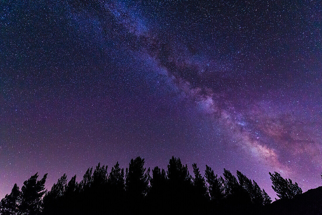 Die Milchstraße über dem Rose Valley, Los Padres National Forest, Kalifornien, USA