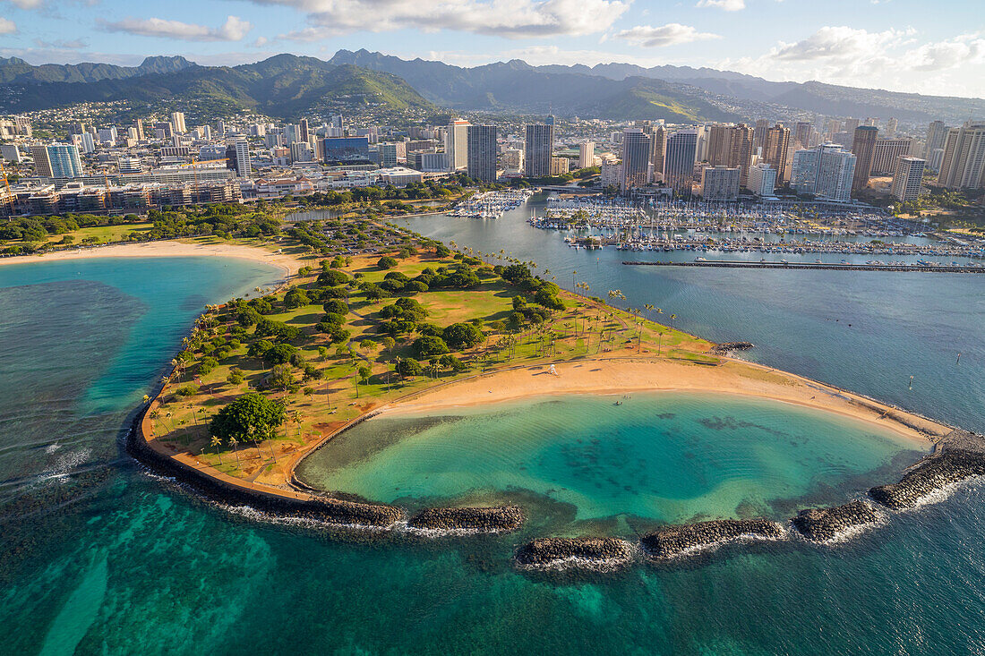 Magische Insel, Ala Moana Strandpark, Oahu, Hawaii