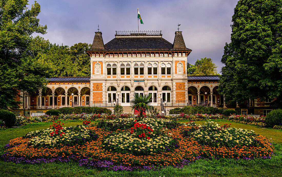 Royal Kurhaus in Albert Park, Bad Elster, Vogtland, Saxony, Germany
