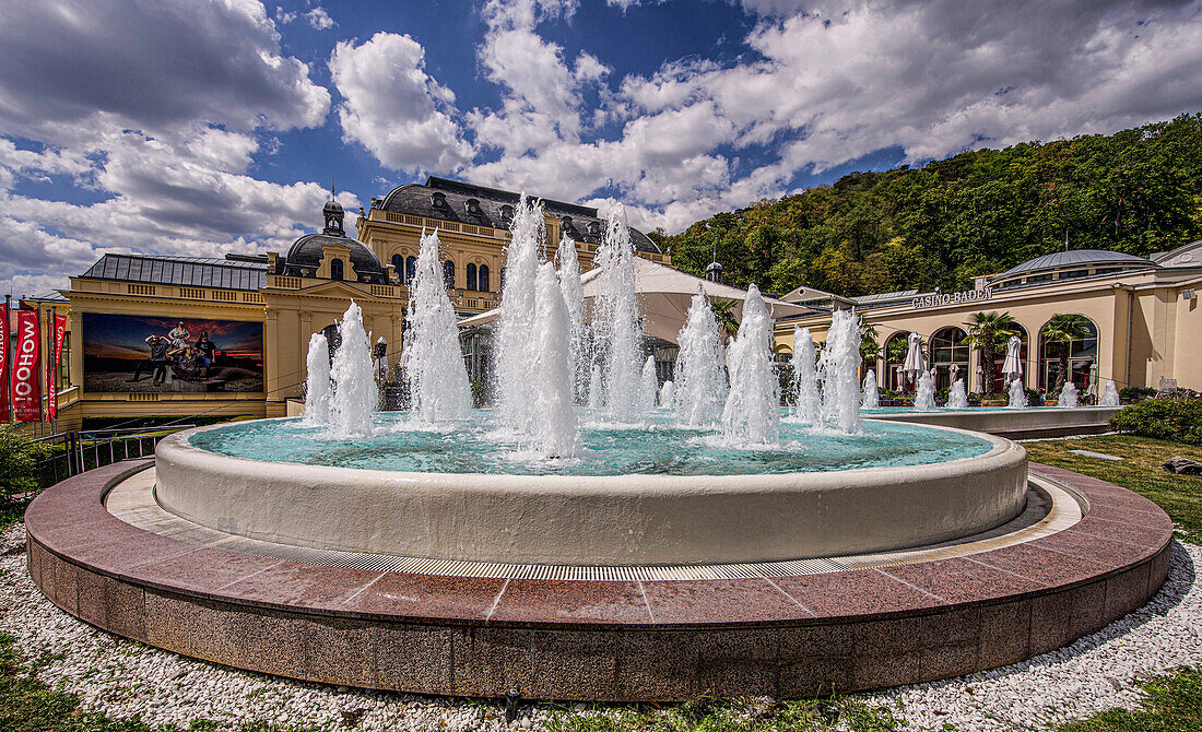 Congress Casino in the spa gardens of Baden near Vienna, Lower Austria, Austria