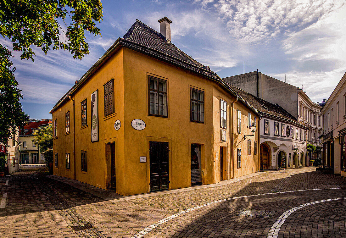 Beethoven-Haus in der Altstadt von Baden bei Wien, Niederösterreich; Österreich