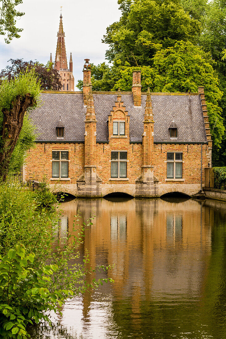 Kanalszene, Brügge, Westflandern, Belgien.