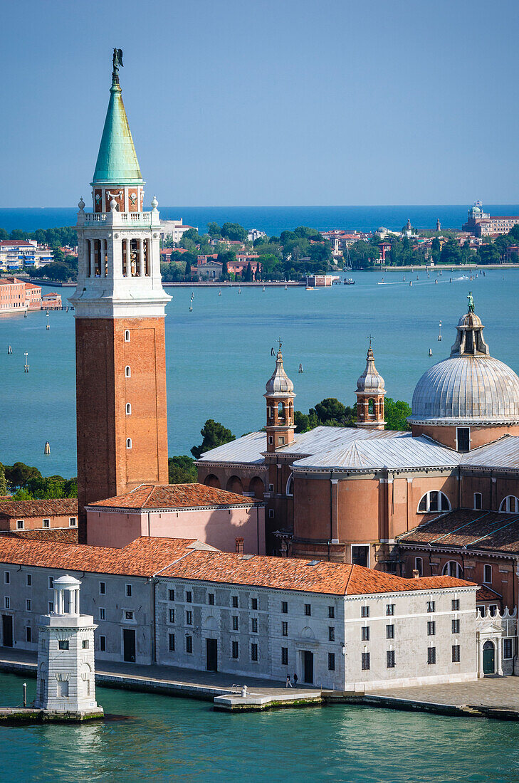Kirche San Giorgio Maggiore und die Lagune von Venedig, Venedig, Venetien, Italien