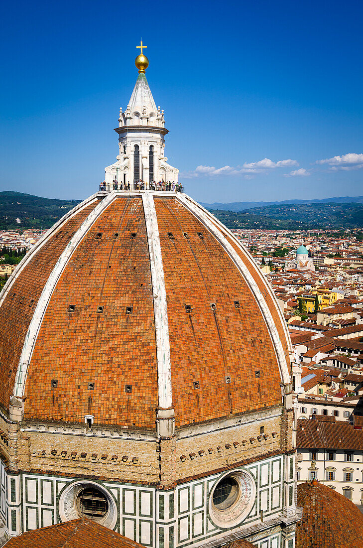 Der Dom von Giottos Glockenturm (Campanile di Giotto), Florenz, Toskana, Italien