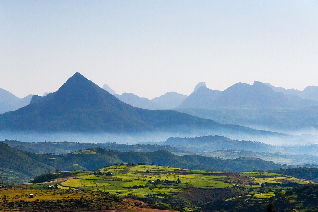 Landscape of mountain, between Aksum and Mekele, Ethiopia