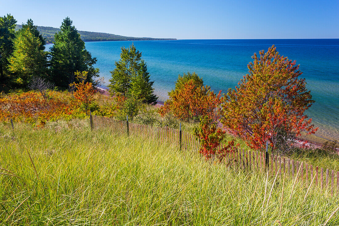 Michigan, Keweenaw Peninsula, Great Sand Bay, view of Lake Superior