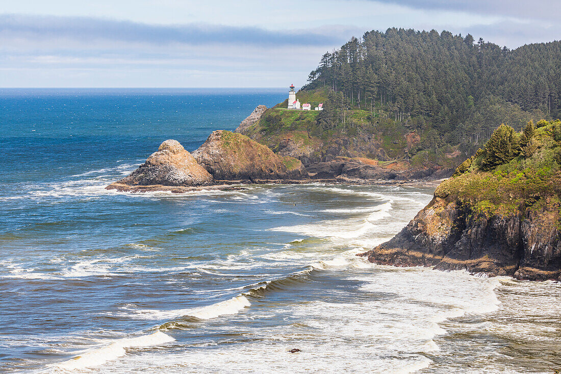 Heceta Head, Oregon, USA. Der Heceta Head Leuchtturm an der Küste von Oregon.