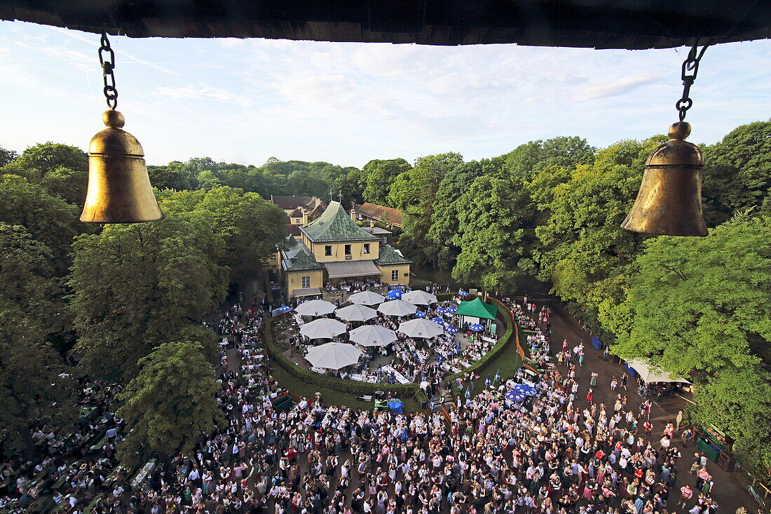 Kocherlball at the China Tower, English Garden, Munich, Bavaria, Germany