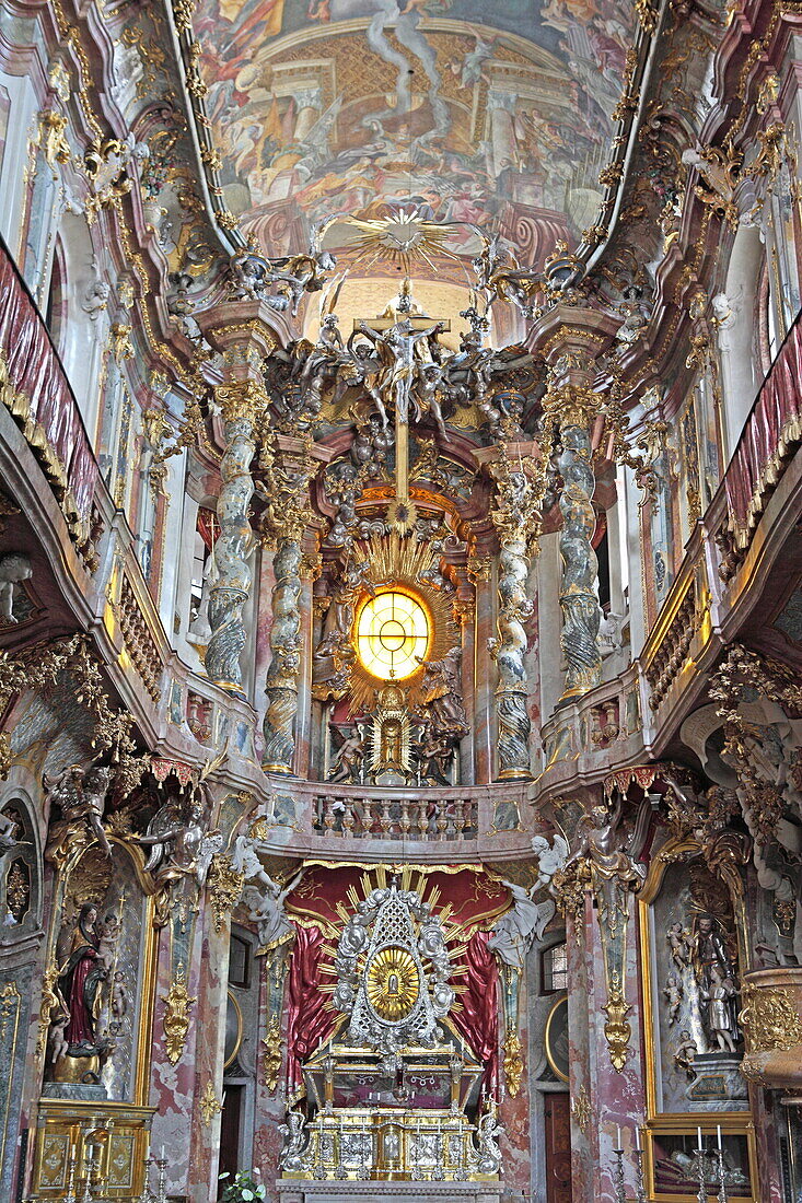 Nave of the Asamkirche, Sendlinger Strasse, Munich, Upper Bavaria, Bavaria, Germany