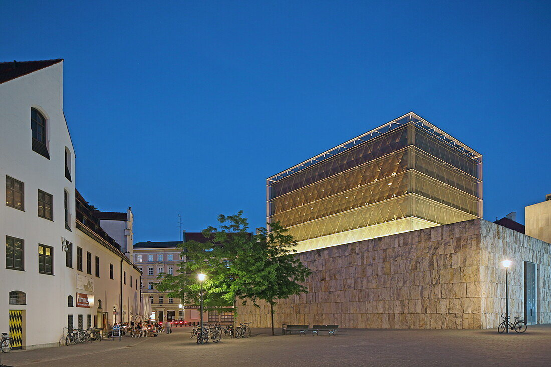 Jakobsplatz mit Stadtmuseum (links) und Synagoge, München, Oberbayern, Bayern, Deutschland