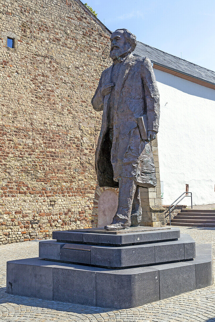 Karl Marx statue, monument on Simeonstiftplatz, birthplace of Karl Marx, Trier
