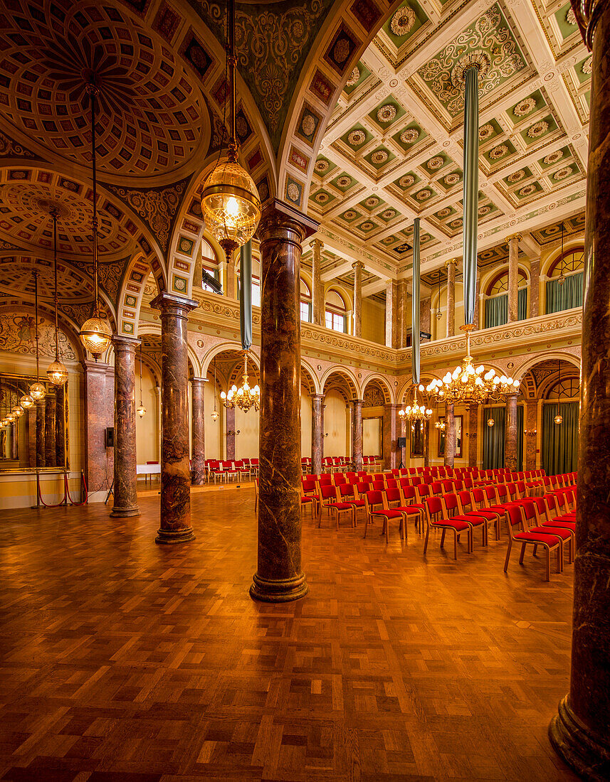 Marmorsaal im Kursaalgebäude in Bad Ems, Rheinland-Pfalz, Deutschland