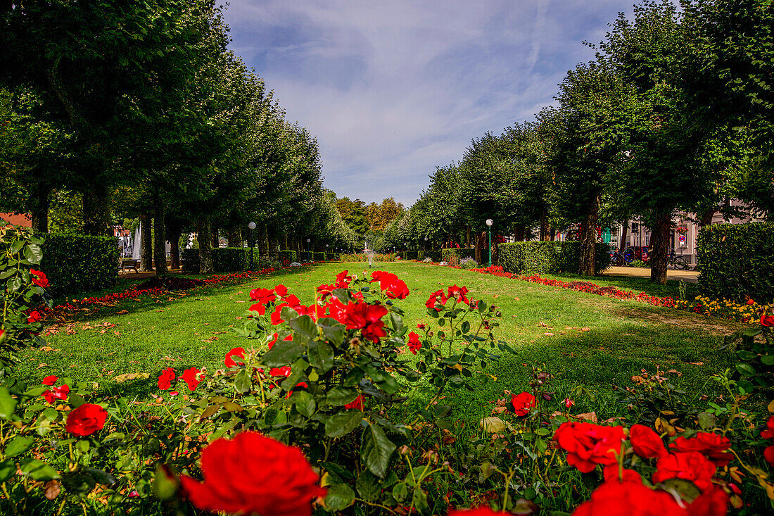 Kurpark in Bad Ems an der Lahn, Rheinland-Pfalz, Deutschland