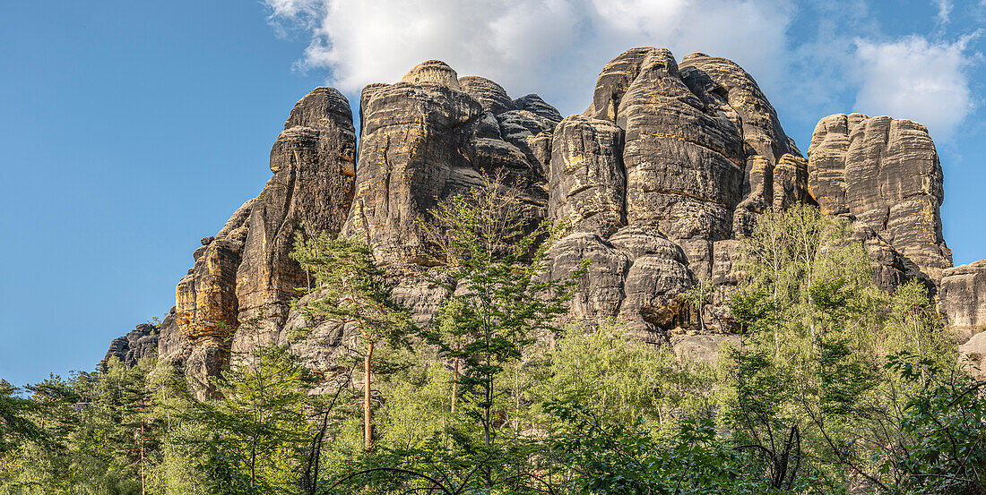 Schrammsteine, bei Bad Schandau, Sächsische Schweiz, Sachsen, Schweiz