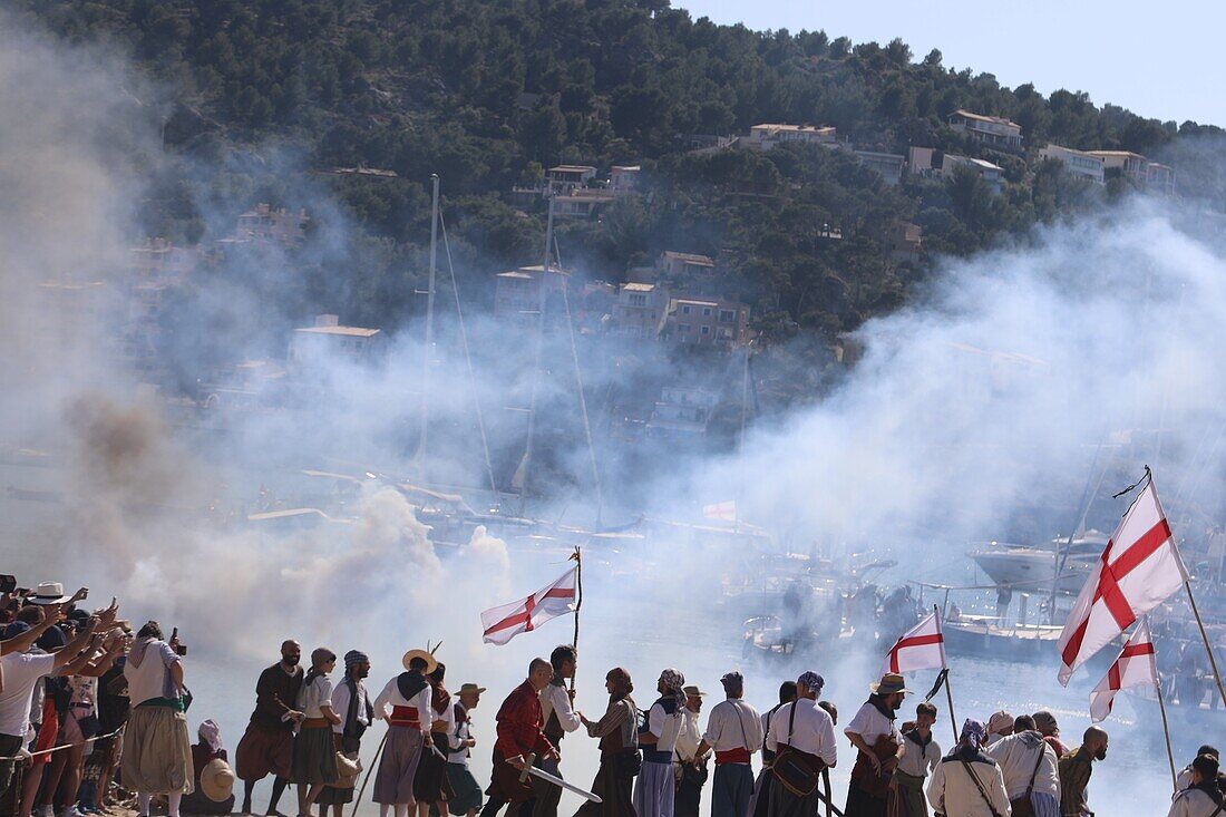 Fest Sa Fira on the beach at Port de Soller, Mallorca, Spain