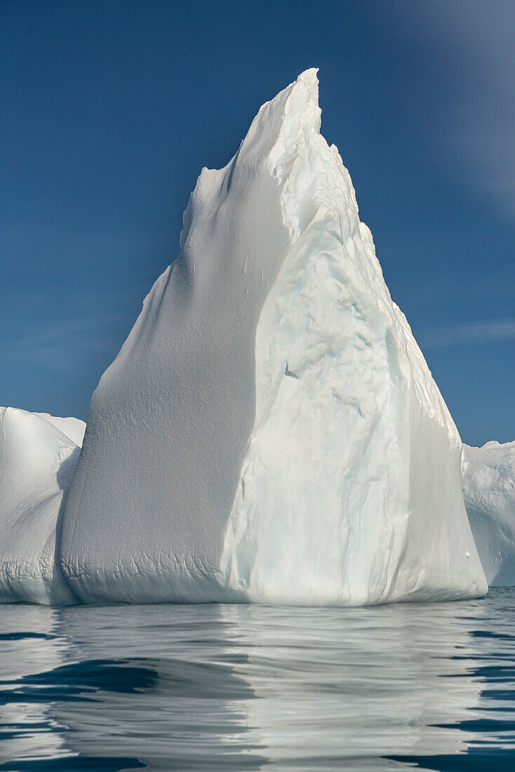 Antarktis, Insel Südgeorgien, Stromness Bay. Eisberg spiegelt sich im Ozean wider