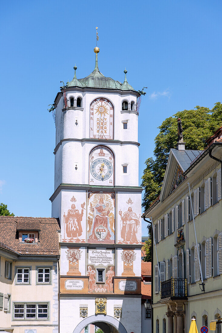 Frauentor in der Altstadt von Wangen im Westallgäu in Baden-Württemberg in Deutschland