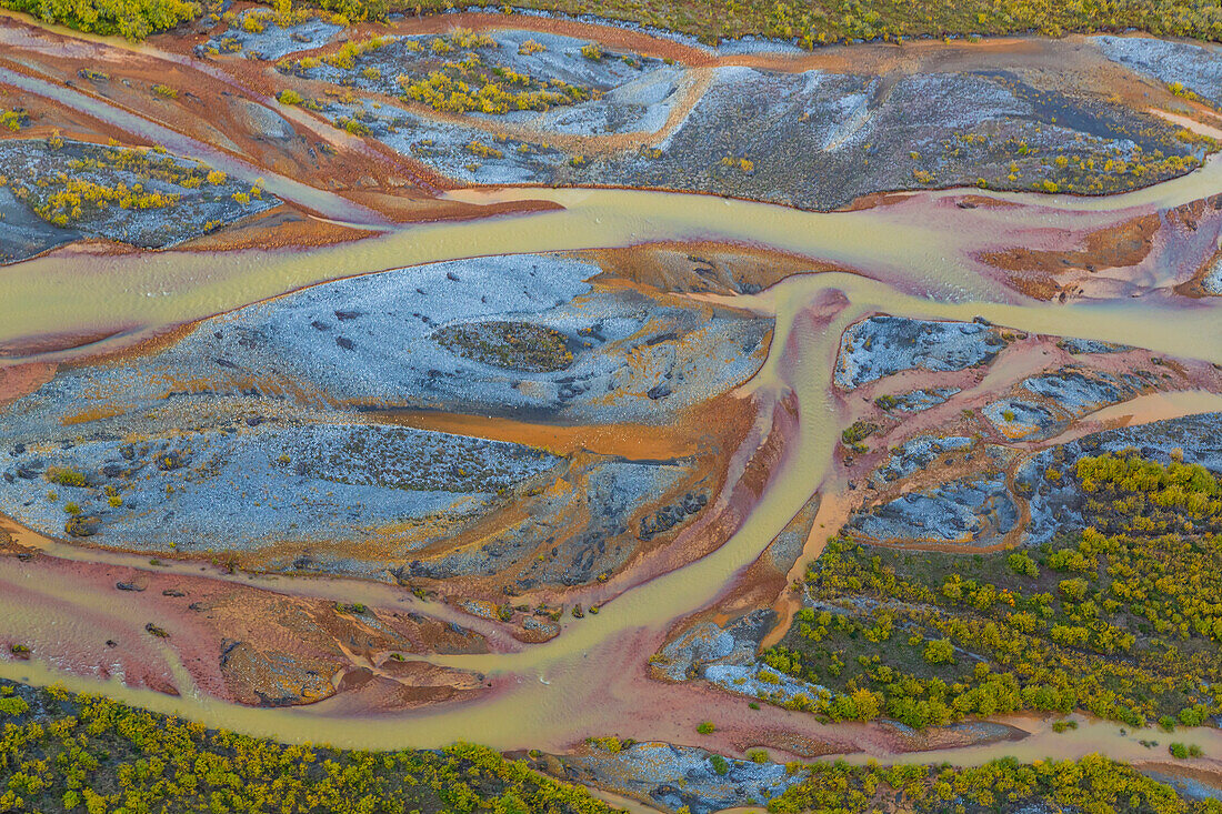 USA, Alaska, Brooks Range, Arctic National Wildlife Refuge. Aerial of Ivishak River