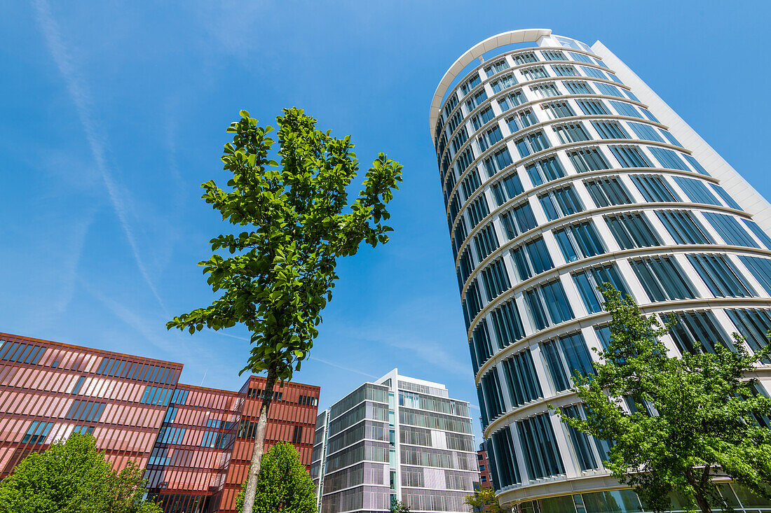 Modern architecture, houses at Sandtorpark, Hafencity, Hamburg, Germany