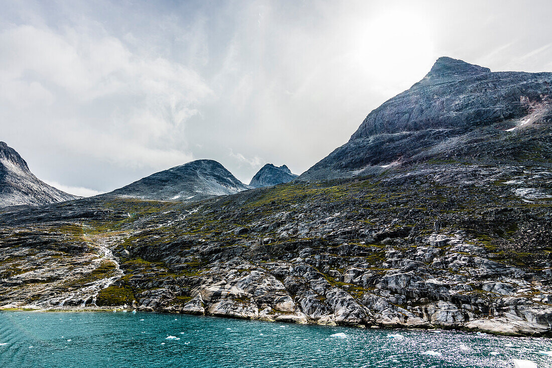 Landscape in Prins Christian Sund, Kujalleq Municipality, Nanortalik, Greenland