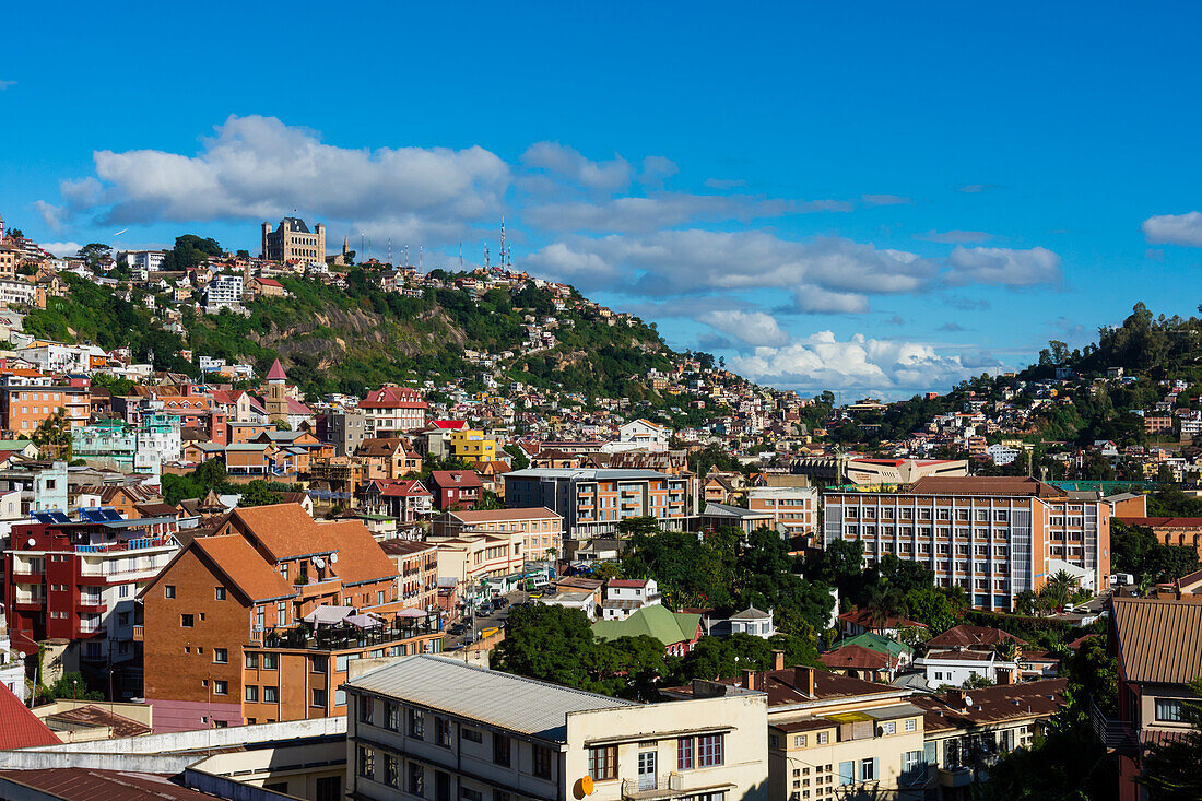 Madagaskar, Antananarivo. Blick auf die Stadt.