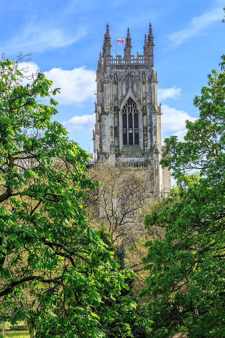 England, Yorkshire, York. The English Gothic style Cathedral and Metropolitical Church of Saint Peter in York, or York Minster.