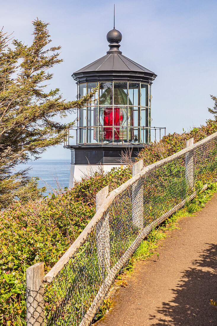 Cape Meares, Oregon, USA. Cape Meares lighthouse on the Oregon coast.