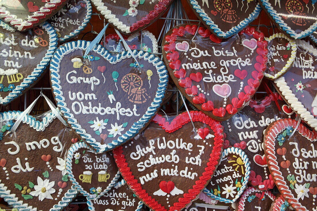 Gingerbread hearts, Oktoberfest, Munich