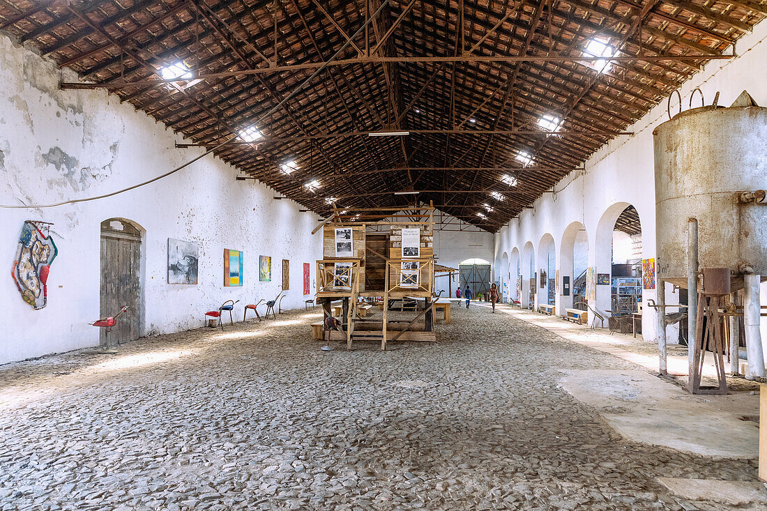 Cultural center Fabrica das Artes Ambiente and Cidadania Activa in the former palm oil factory of Roça Água-Izé on the island of São Tomé in West Africa