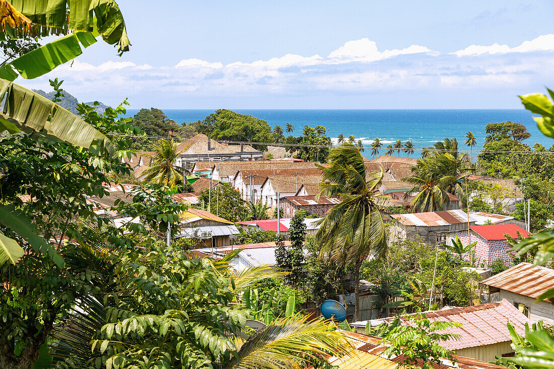 Roça Água-Izé with historical plantation houses on the island of São Tomé in West Africa