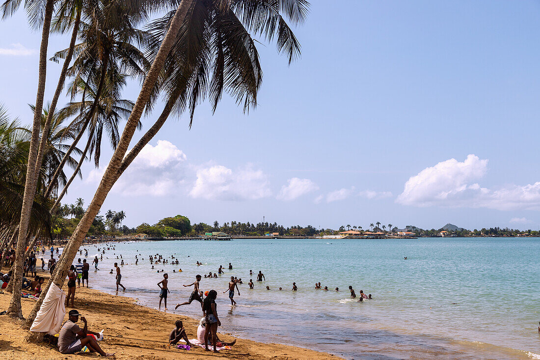 Praia Lagarto near São Tomé on the island of São Tomé in West Africa