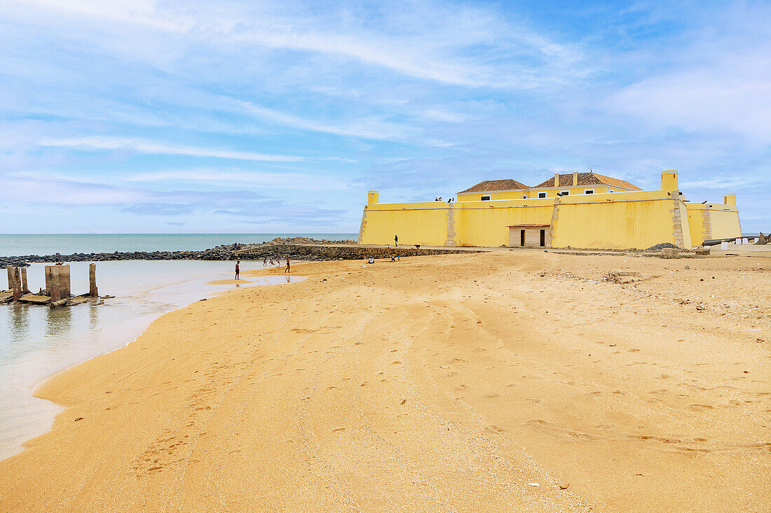 Forte de Sao Sebastião with the Museu Nacional in Sao Tome on the island of Sao Tome in West Africa