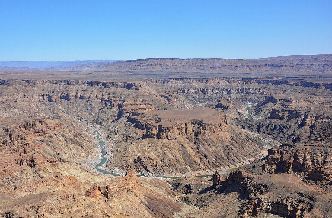 Namibia; Karas region; Southern Namibia; Canyon Nature Park East; Fish River Canyon; from the vantage point on the eastern edge