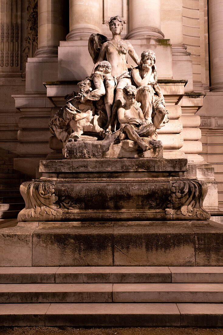 Statues in front of the Petit Palais in Paris, France