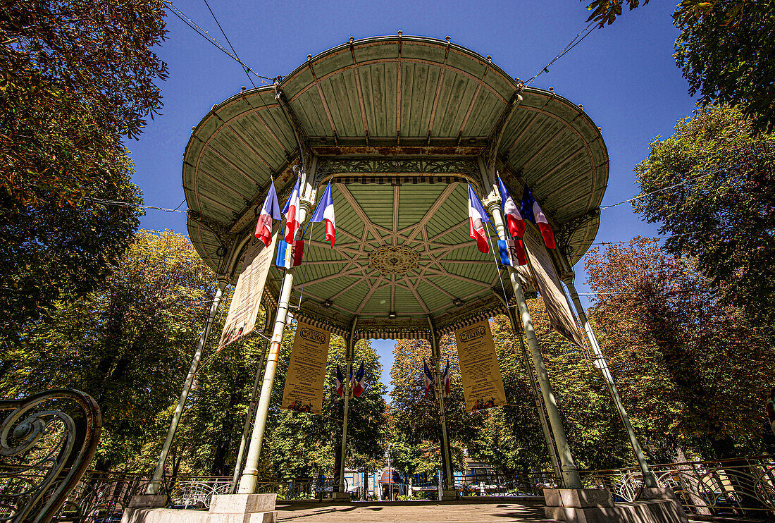 Bandstand in the spa district, Vichy, Auvergne-Rhône-Alpes, France