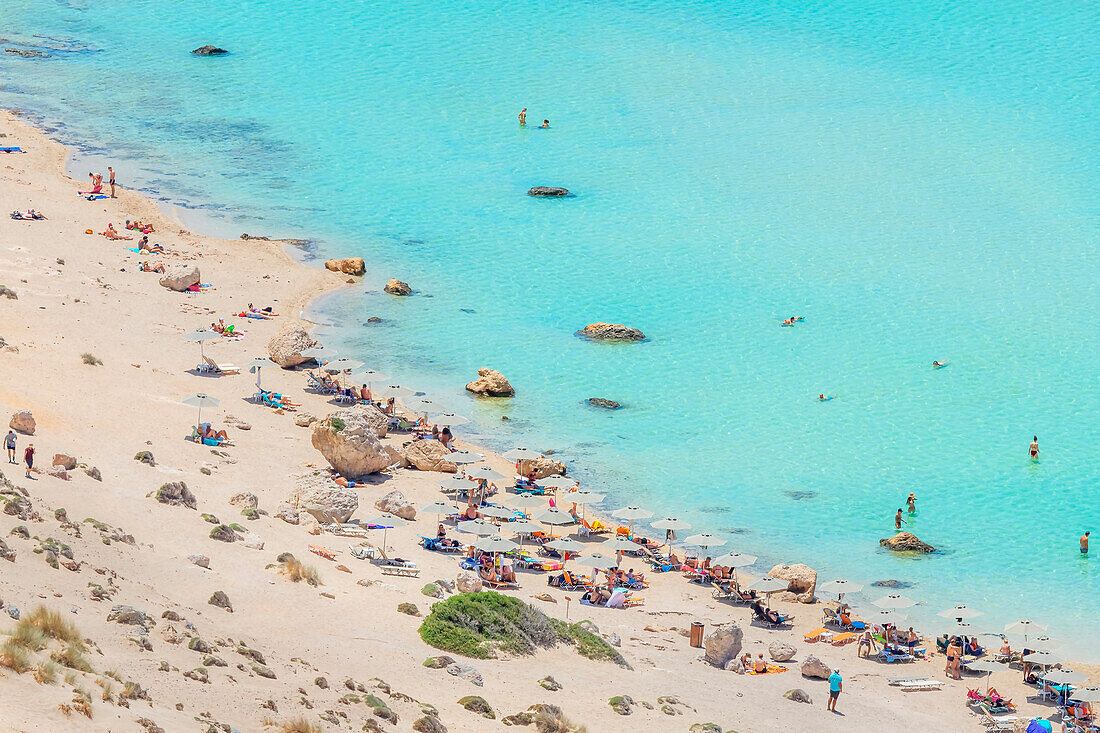 Strand von Balos, Halbinsel Gramvousa, Chania, Kreta, Griechenland