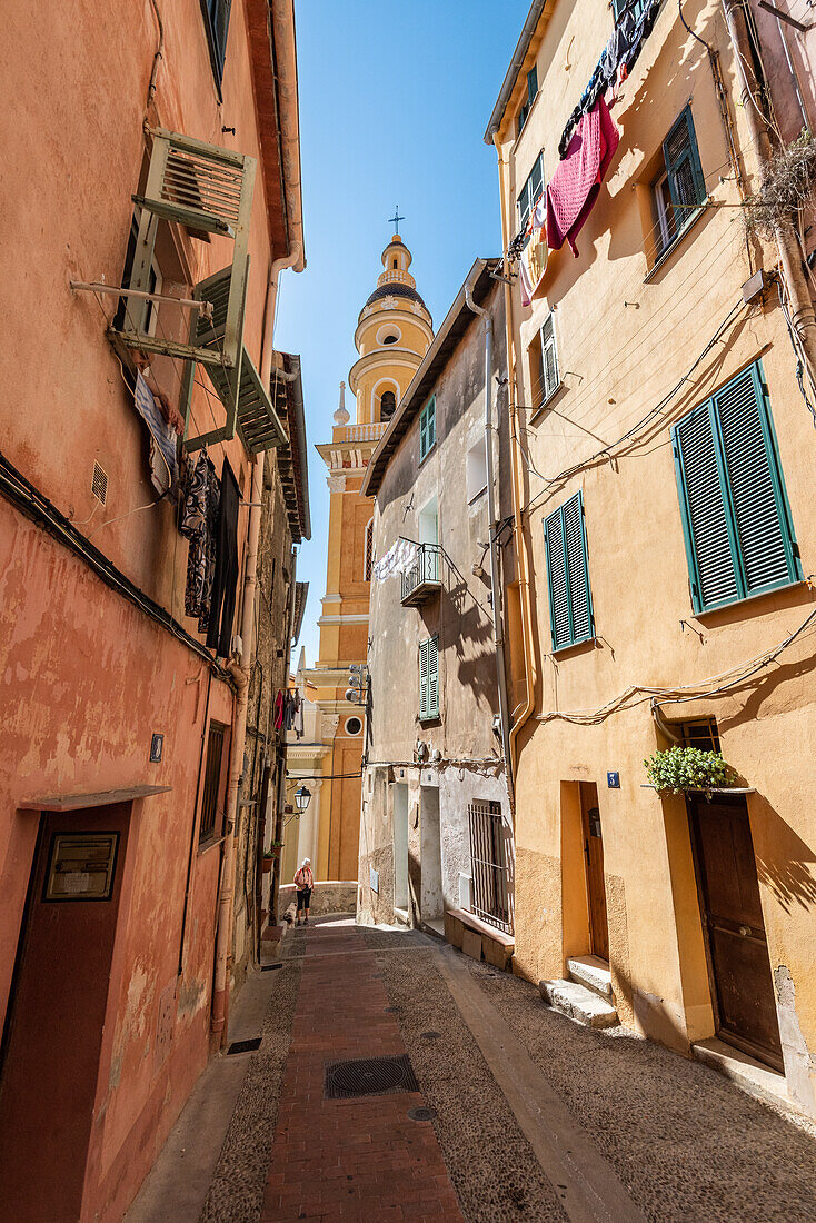 Alley in Menton in Provence, France
