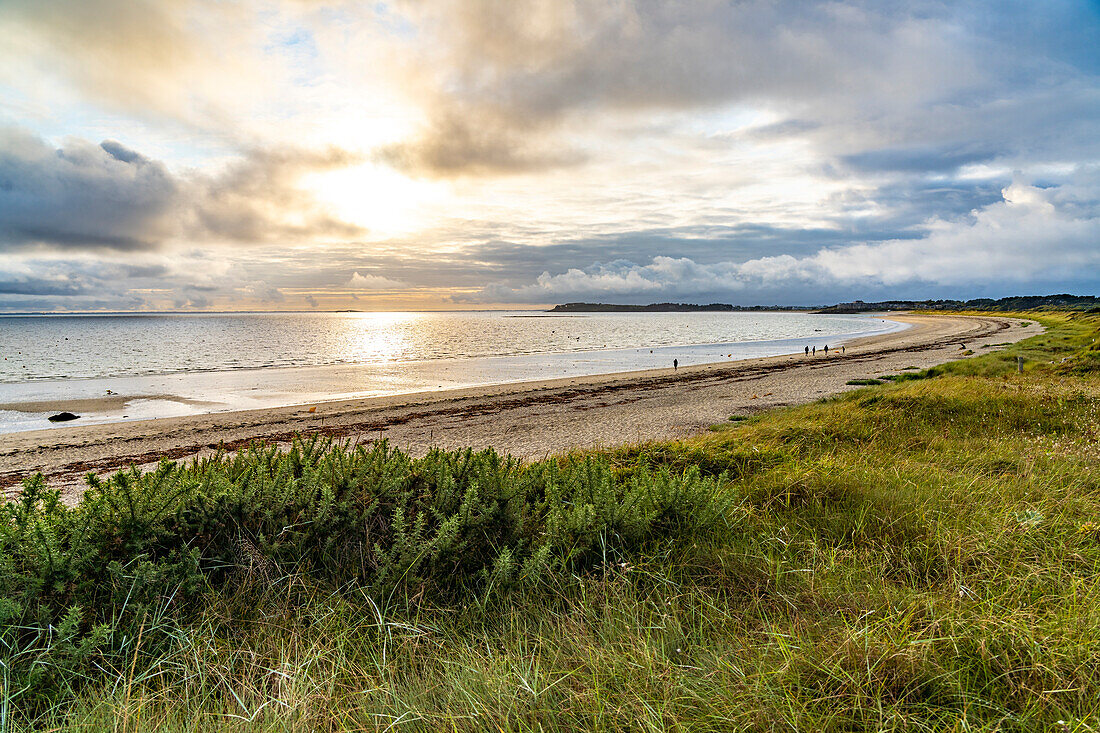 Der Strand von Kerver Plage De Kerver, Saint-Gildas-de-Rhuys, Bretagne, Frankreich 