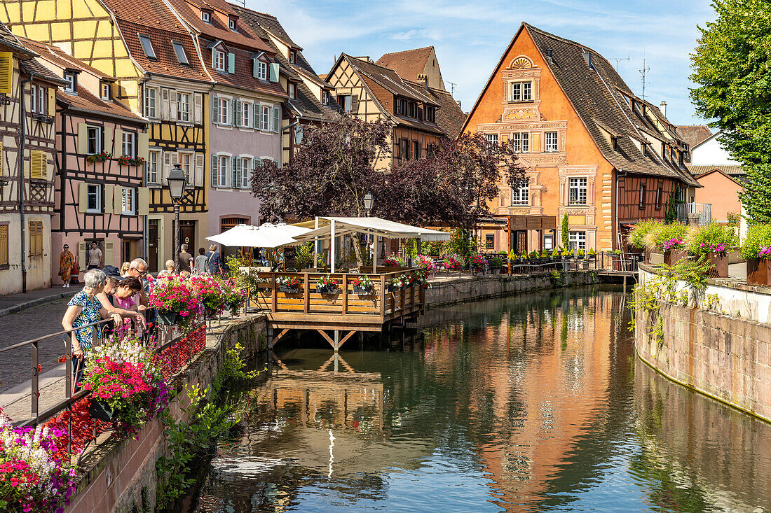 Klein Venedig am Quai de la Poissonnerie in Colmar, Elsass, Frankreich