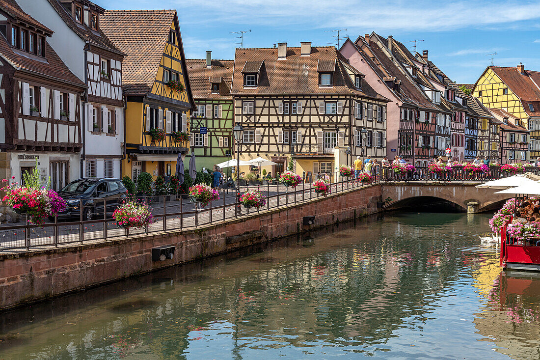 Klein Venedig am Quai de la Poissonnerie in Colmar, Elsass, Frankreich 