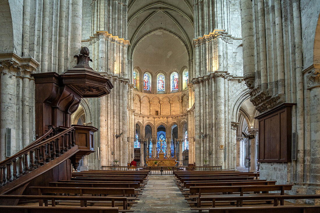Interior of the Saint-Nicolas church, Blois, France