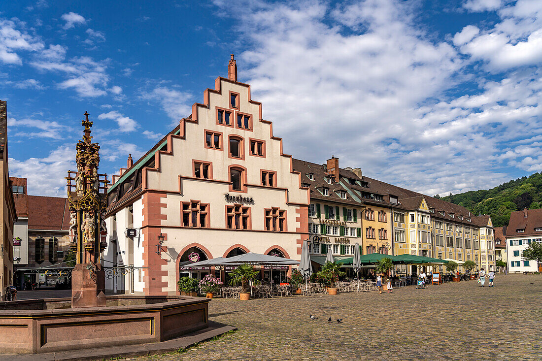 Kornhaus and Münsterplatz, Freiburg im Breisgau, Black Forest, Baden-Württemberg, Germany