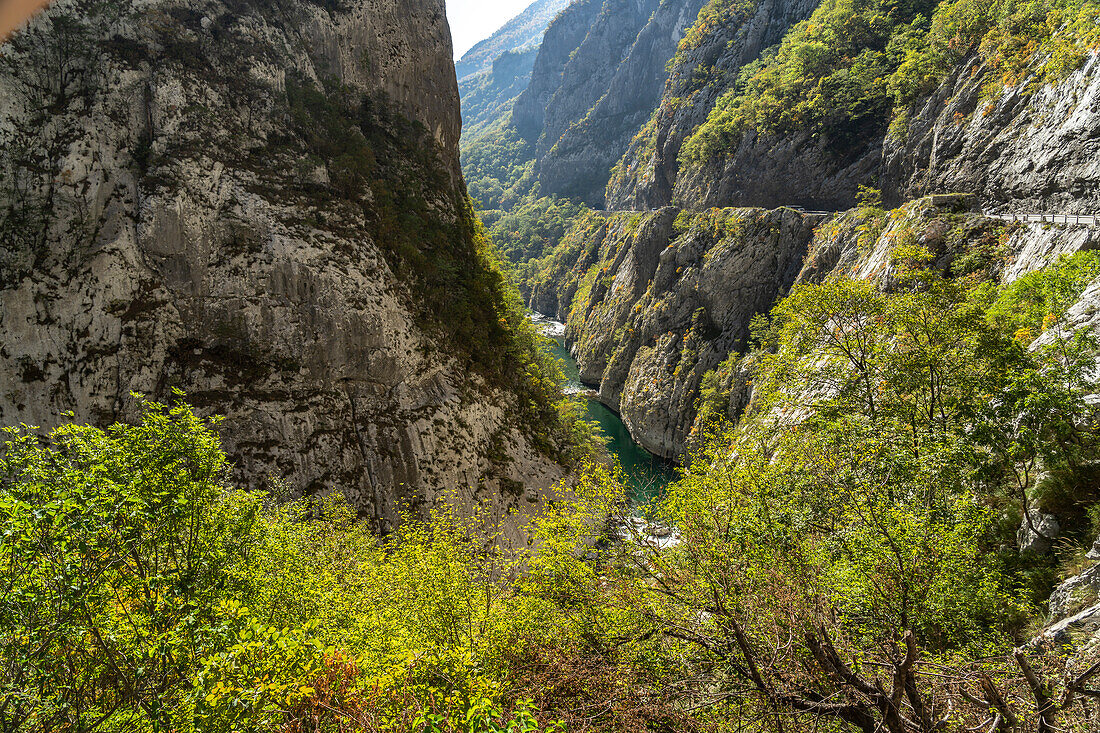 Gorge of the Moraca river at Kolašin, Montenegro, Europe