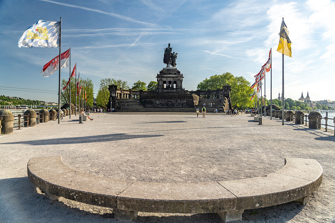 Kaiser Wilhelm Monument at Deutsches Eck in Koblenz, Rhineland-Palatinate, Germany