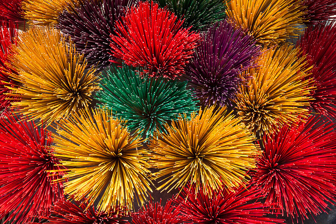 Vietnam, Hue. Arrangement of incense sticks