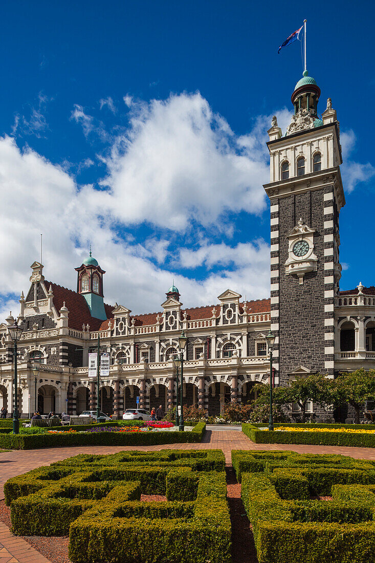 Neuseeland, Südinsel, Otago, Dunedin, Dunedin Railway Station, Baujahr 1906, außen