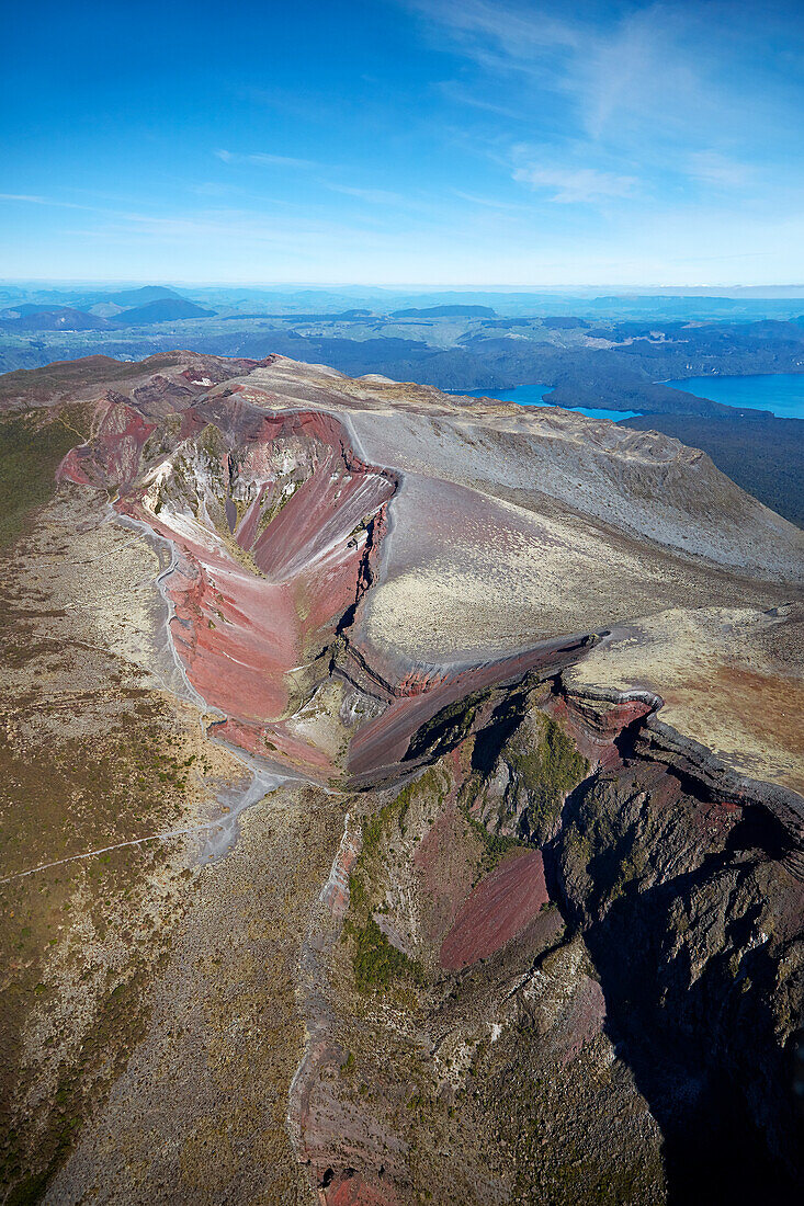 Krater des Mount Tarawera, in der Nähe von Rotorua, Nordinsel, Neuseeland