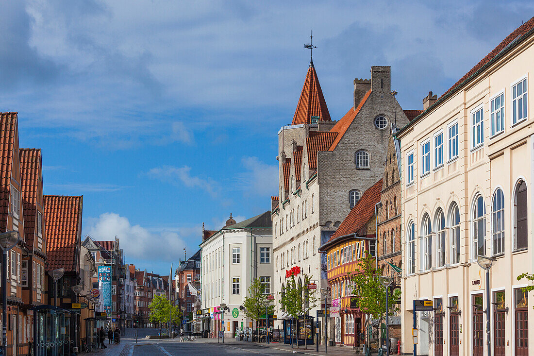 Denmark, Jutland, Aalborg, Osteragade pedestrian street