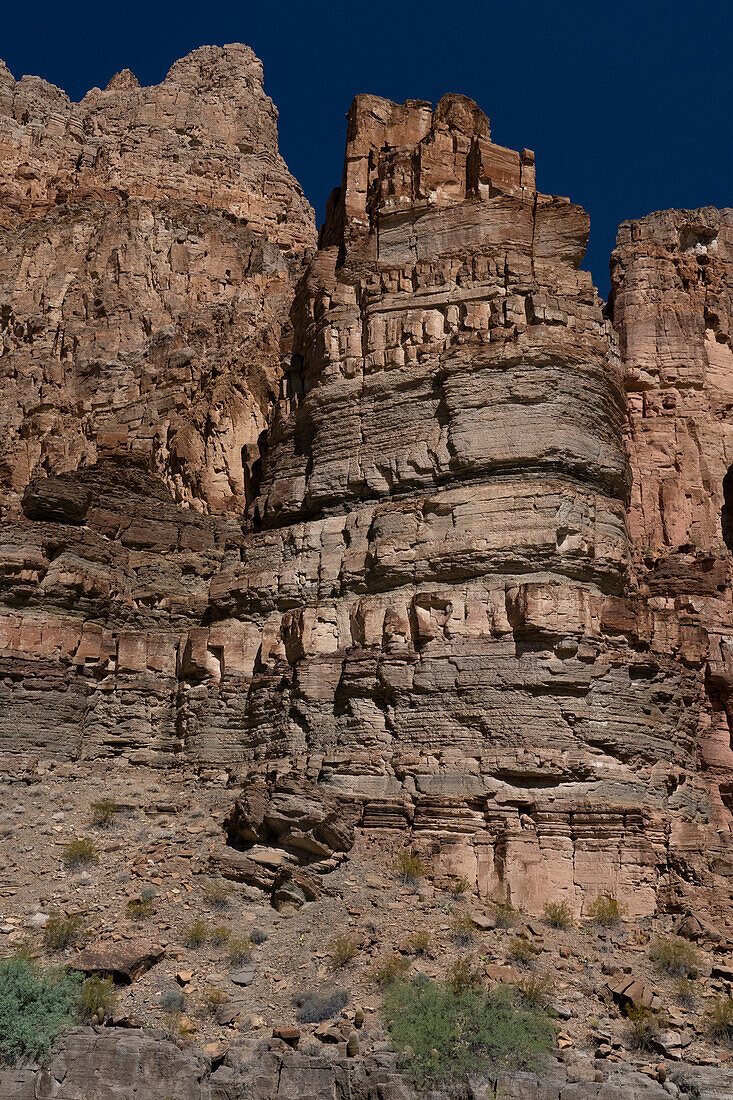 USA, Arizona. Canyon walls, Grand Canyon National Park.